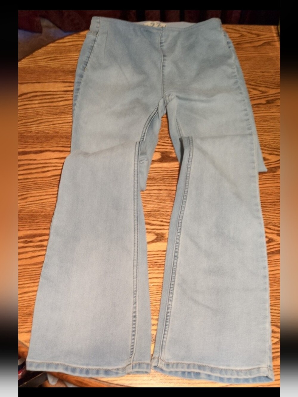 We the free pull on elastic waist flare jeans